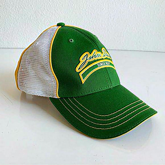 John DeereSince 1837 hat, Green white vented side panels,Velcro‎ adjusta… - Picture 2 of 10